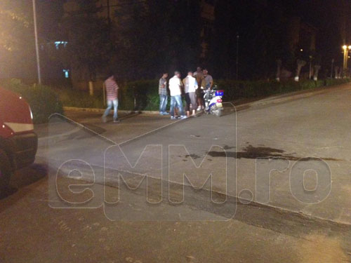 Foto: Accident scuterist str. V. Babes